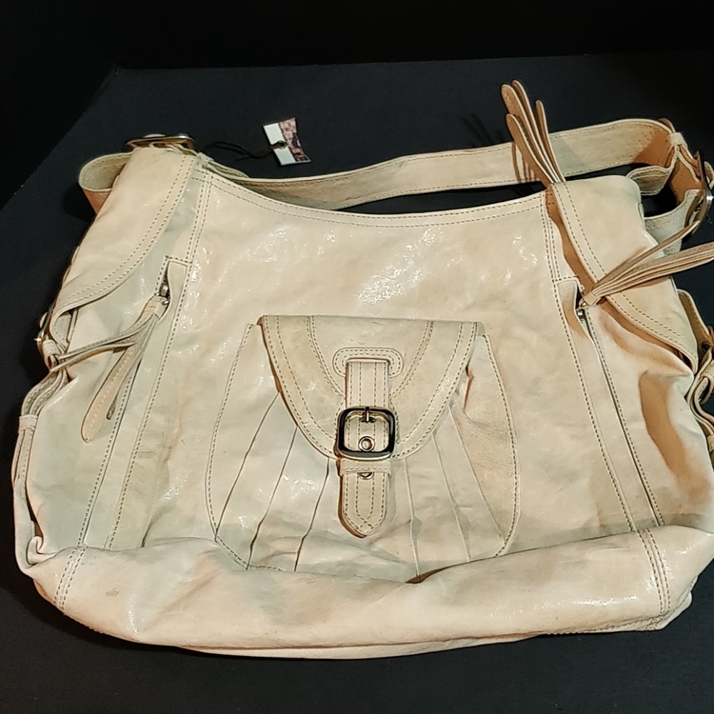 * Junior Drake Handbag Leather Pale Yellow Cream